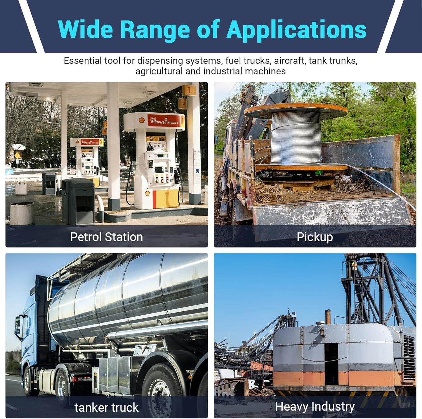 Fuel Hose Reel, 3/4" x 50FT Retractable Diesel Hose Reel, 300 PSI Industrial Heavy Duty Auto Swivel Rewind Hose Holder Reels, for Vehicle Tank Truck Trailer Ship