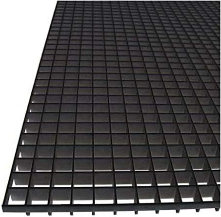 Fluorolite Plastics| Egg Crate Panel|Polystyrene| Color - Black| Nominal 24" x 48" with 1/2" x 1/2" x 3/8" Cell Size (Customer Size Available) (4 Pack)