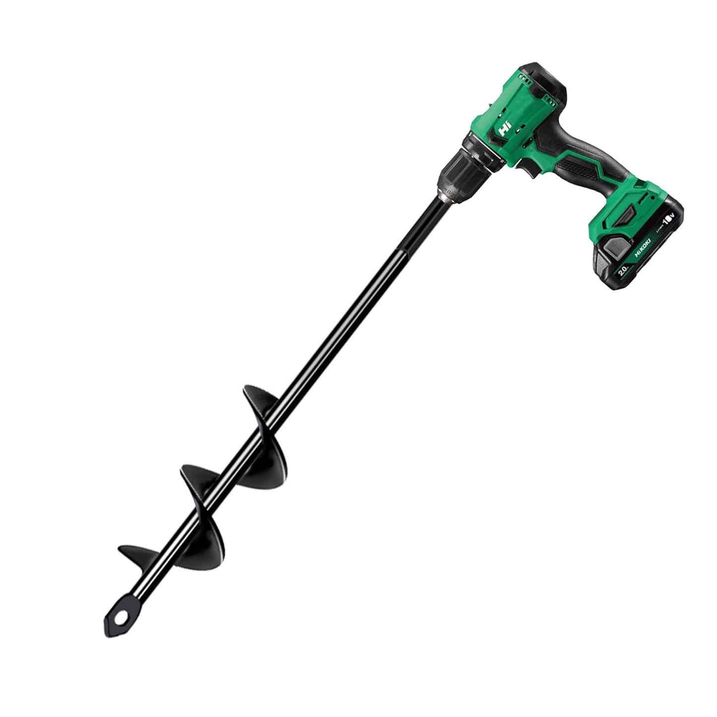 Garden Auger Drill Bit for Planting 1.6x9in, Ground Earth Spiral Auger Drill for 3/8" Hex Drive, Yard Auger for Bulbs, Flowers & Bedding Digging, Planter Tool