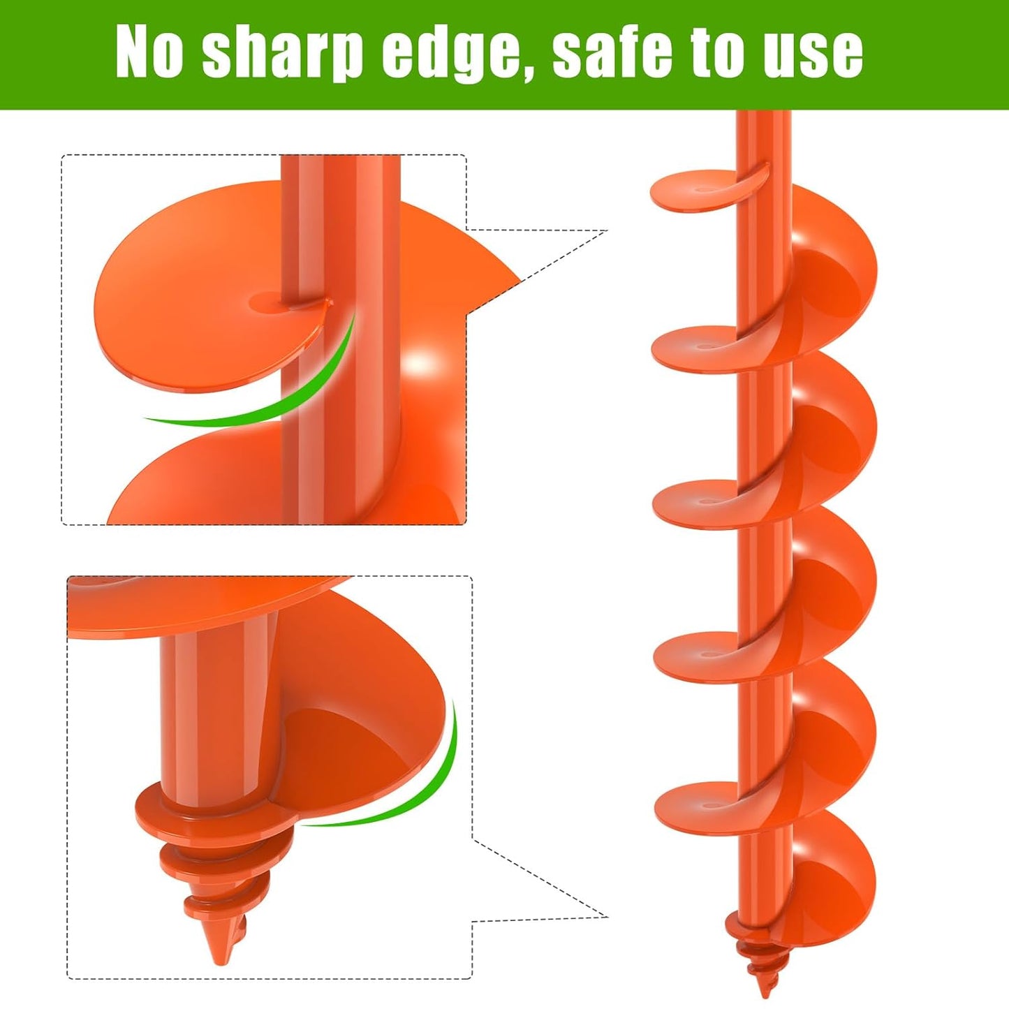 Threaded Auger Drill Bit for Planting, 4''x32'' Drill Augers for Digging Holes with Self-Tapping Screw, 3MM Heavy Duty Garden Auger Drill Bit for Planting, Dirt Bulb Plant Auger for Drill