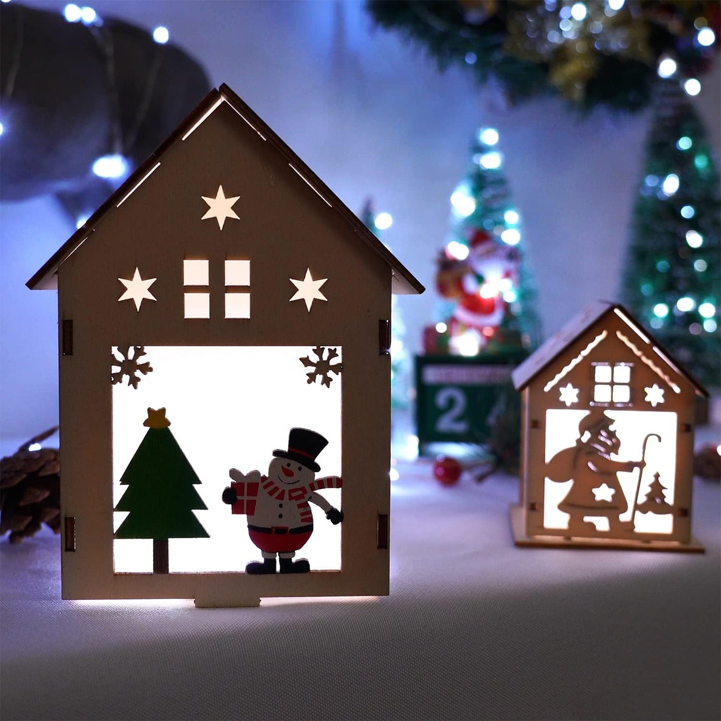 Homemory 4 Pack 20 Ft 60 LED Fairy Lights Battery Operated String Lights with Remote Waterproof 8 Modes Firefly Twinkle Christmas Lights for Party Bedroom Wedding Decorations(Cool White)