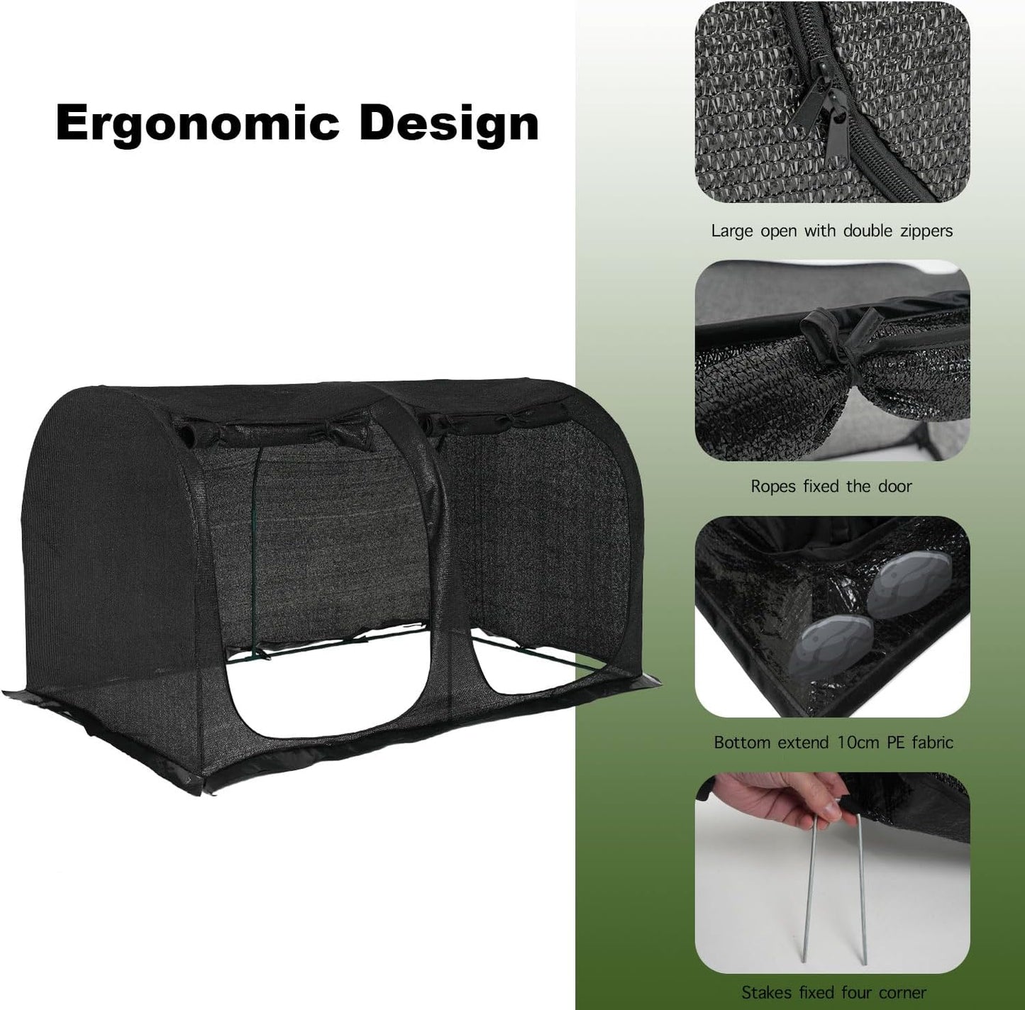 Large Tunnel 8.2'x4' Sunshade Cloth Gardening Net,Easy Set up 4FT Tall Crops Shade Cover, UV Resistant Plant 80% Sunblock Net for Vegetables,Fruits and Mini Flower Pot with Stakes and Carry