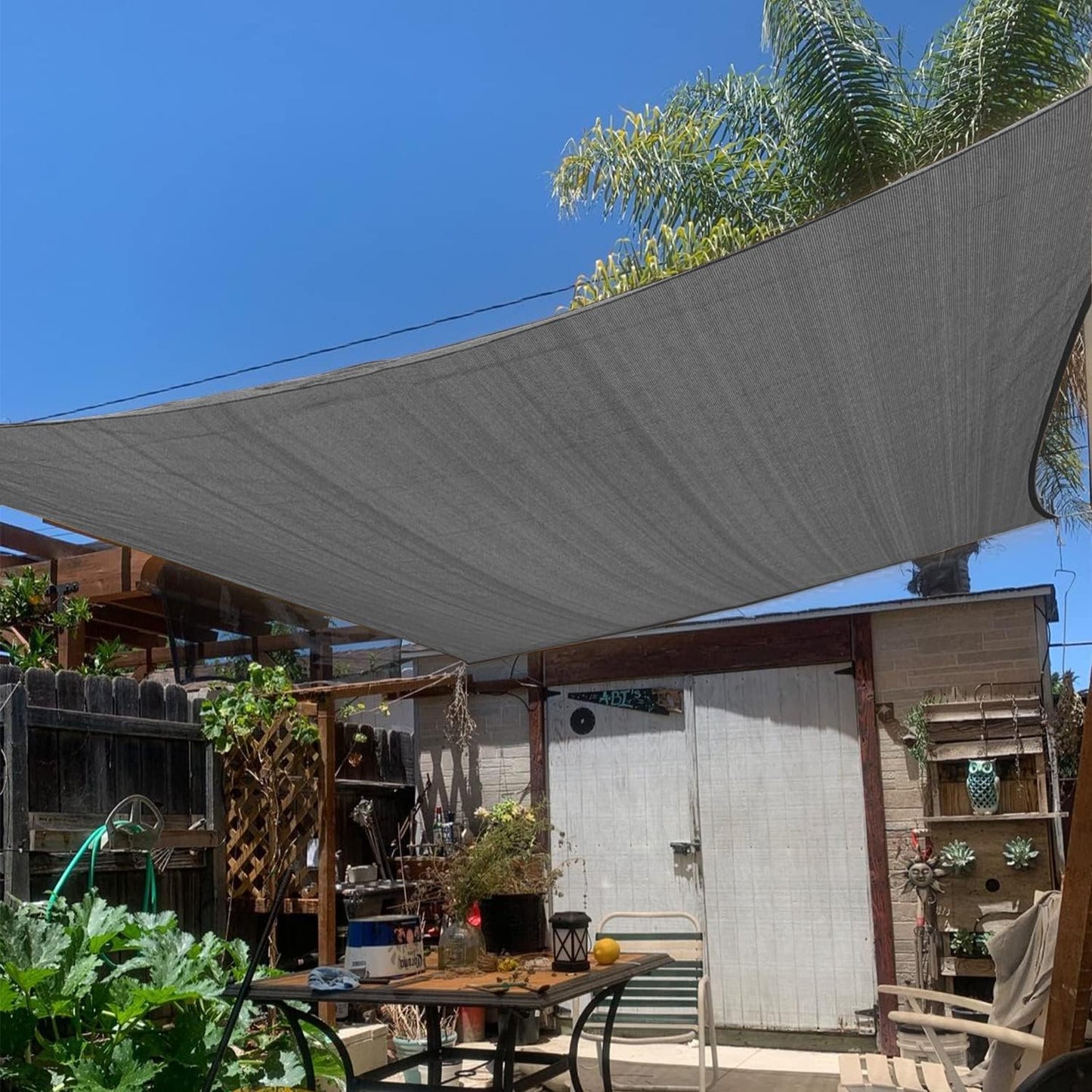 KANAGAWA 6'X12' Dark Gray Custom Size Sun Shade Sail Rectangle UV Block Canopy Cover for Patio Backyard Lawn Garden Outdoor (Customized Available)