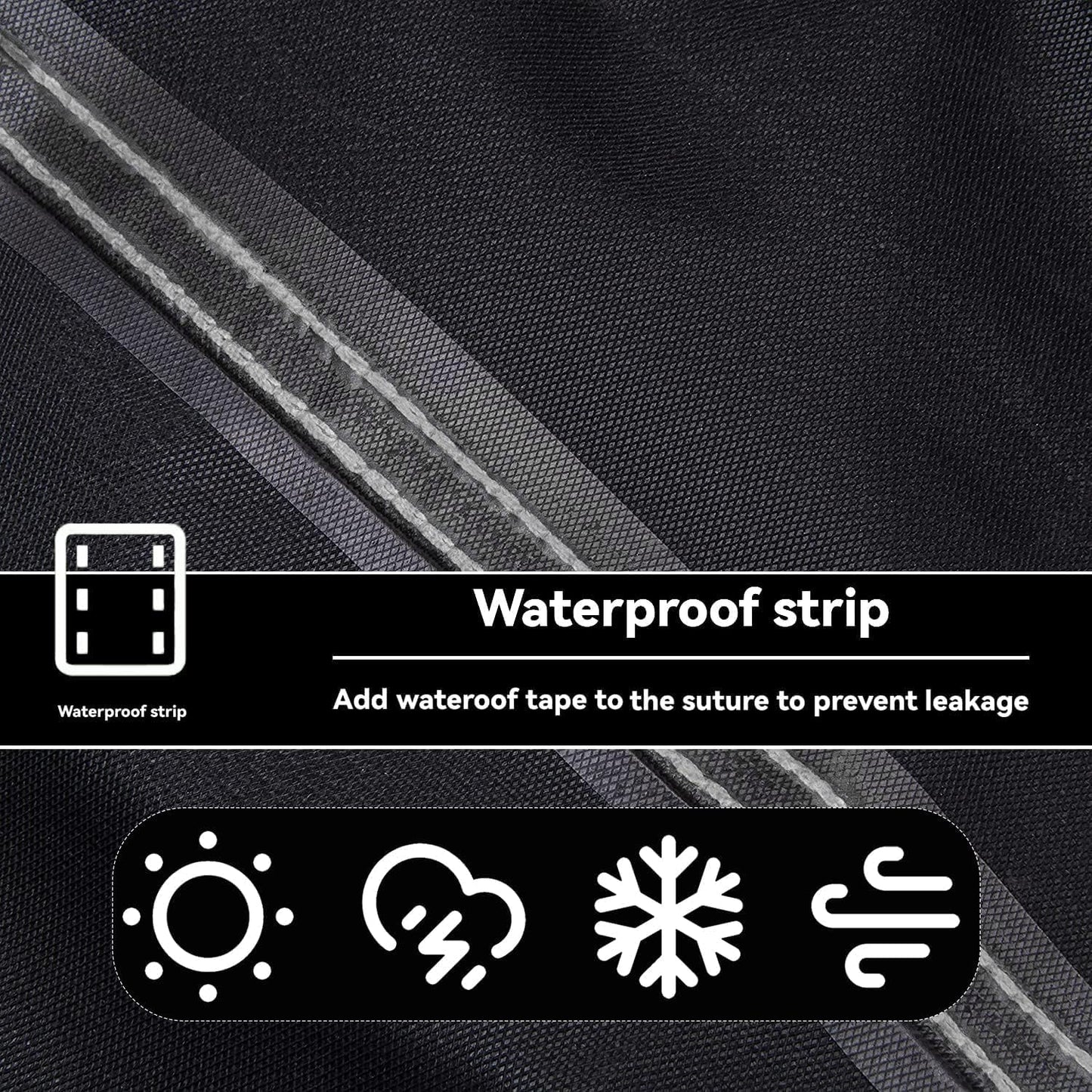 Outdoor Prep Table Cover- Heavy Duty Waterproof Cover for Outdoor Stainless Steel Table,Compatible with 54 inch Outdoor Utility Cart and Storage Cabinet Black