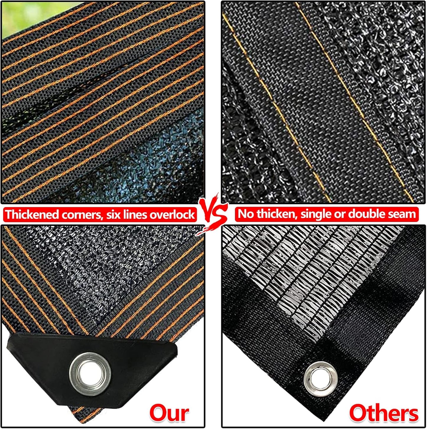 QLOFEI Shade Cloth for Garden, 90% Sunblock Neting Cover Shade Cloth with Grommets, Sun Protection Screens for Patio Kennel Chicken Coop Pergola Greenhouse Plants Cover Mesh Tarp, 10x15 FT