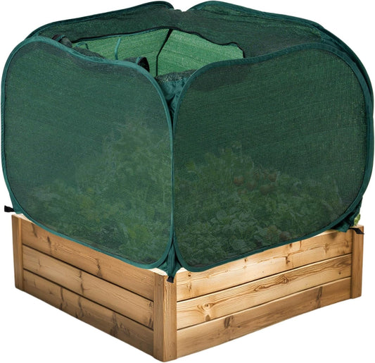 Porayhut Pop up Sunshade Cloth,Pack of 1,Easy Open Crop Shade Net UV Resisitant Plant 80% Sunblock Net for Plant Mini Flower Pot with Stakes