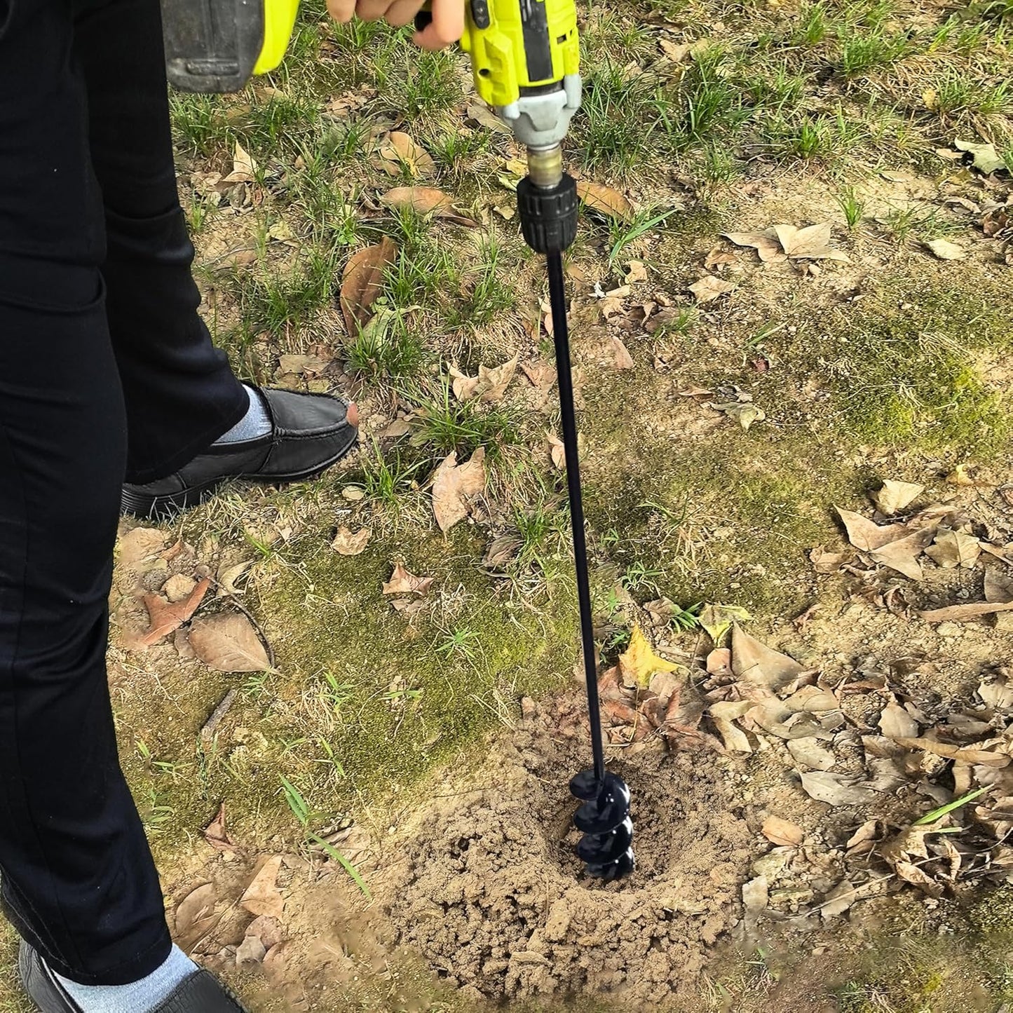 5pcs Auger Drill Bit for Planting - Plant Auger for Cordless Drill - Bulb Planter Tool for Bulbs Planting&Holes Digging - 3/8" Hex Drive Drill