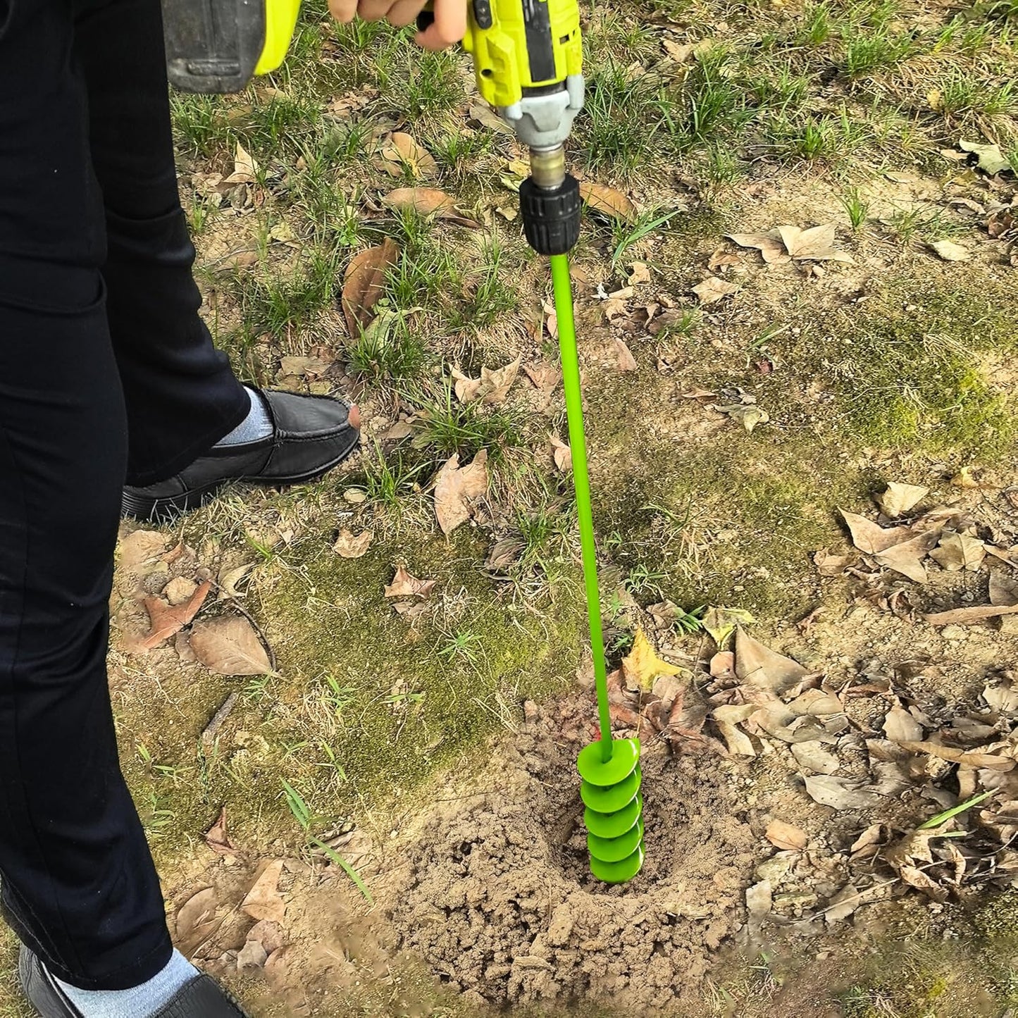 Auger Drill Bit for Planting - 3 x 24 inch Plant Auger for Cordless Drill - Bulb Planter Tool for Bulbs Planting&Holes Digging - 3/8" Hex Drive Drill